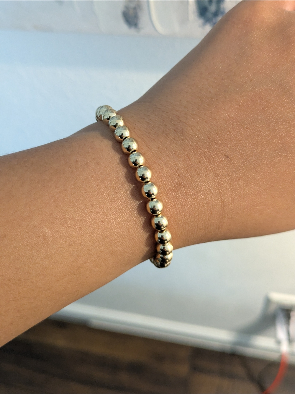 14k Yellow Gold Filled Bead Bracelet